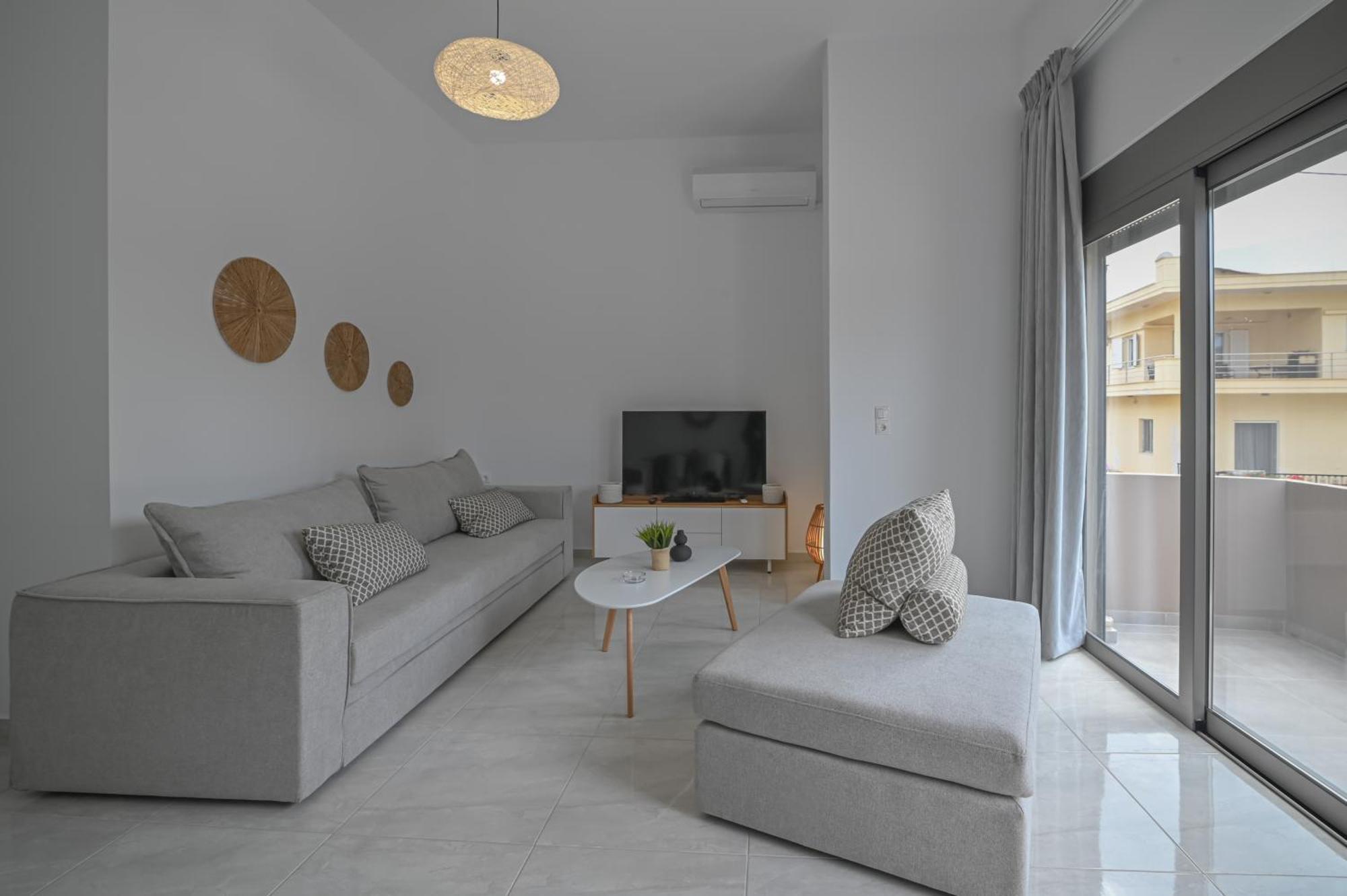 Moka Apartments Hriszí Aktí Haniá Szoba fotó